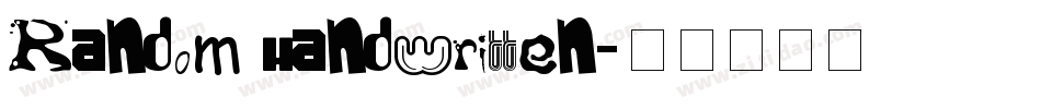 Random Handwritten字体转换